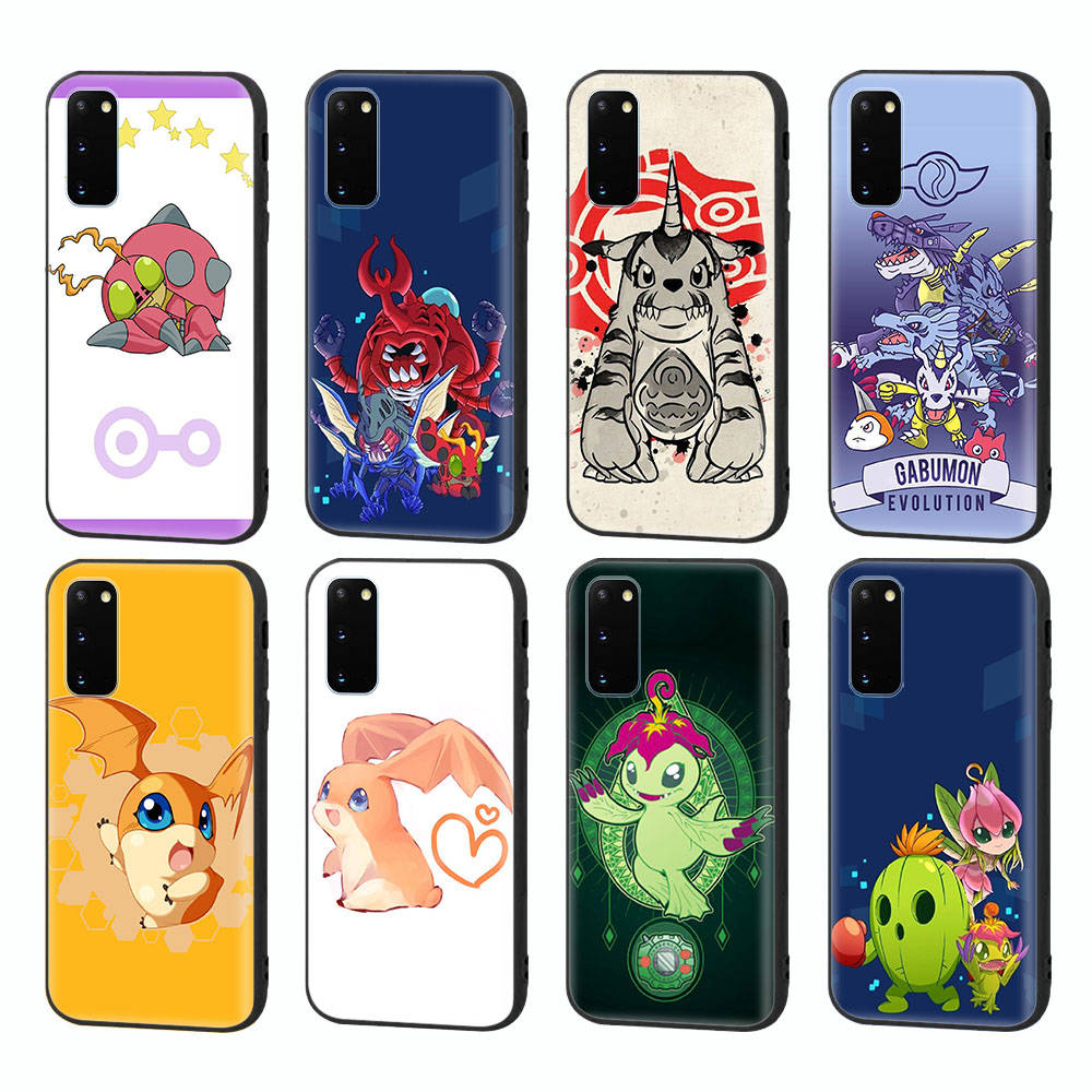 Чехол WD9 Digimon Black Sofe для Samsung Note 20 Lite S24 Ultra S23 A03 A05 A06 A11 A71 A15 A16 A13 A24 A25 A33 A52 A53 A50 M55 M35 Plus