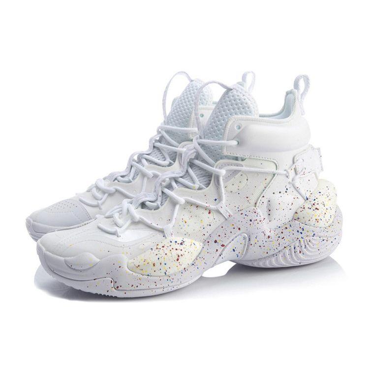 Li-Ning Air Strike 6 удобные нескользящие износостойкие высокие баскетбольные кроссовки мужские кроссовки белые ABAQ011-3
