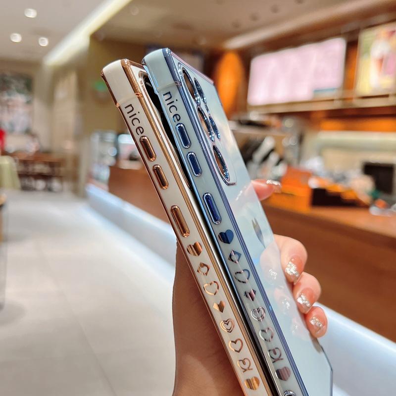 Для Samsung Galaxy A16 A55 A35 S25 S24 FE S23 S21 FE A13 5G A33 A52 A53 S20 S22 FE PLUS ULTRA боковой центральный чехол с сердечком из ТПУ