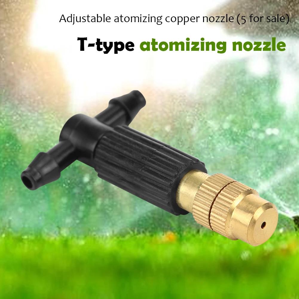 50-1pc Adjustable Copper Water Sprinkler Head Automatic Spray Misting Tip Nozzle 4/7 Pipe Watering Irrigation System Garden Tool
