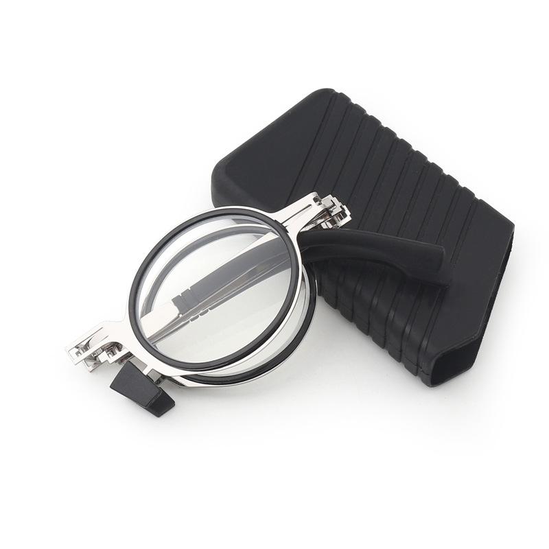 Новые складные очки для чтения унисекс для мужчин и женщин, круглые, анти-синий, очки для пресбиопии, винтажные квадратные очки с футляром +1,0+4,0