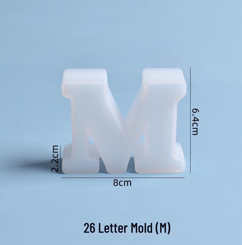 Crystal Epoxy Silicone Molds: 26 English Letters for Creative DIY Ornaments and Decorations