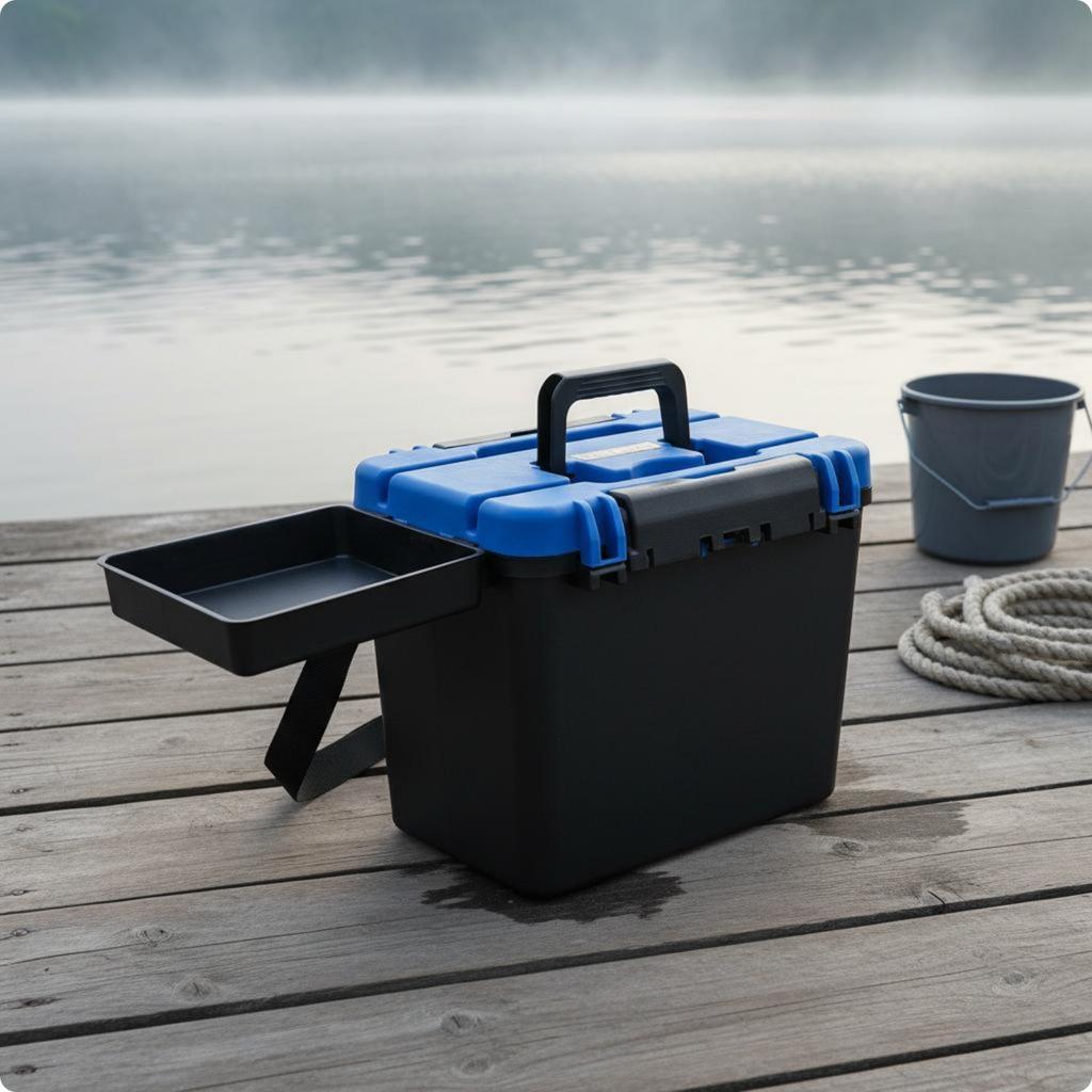 Fishing Seat Box Thickened Portable Fishing Stool Box Sit On Ultra-Sturdy Load Capacity For Fishermen Outdoor