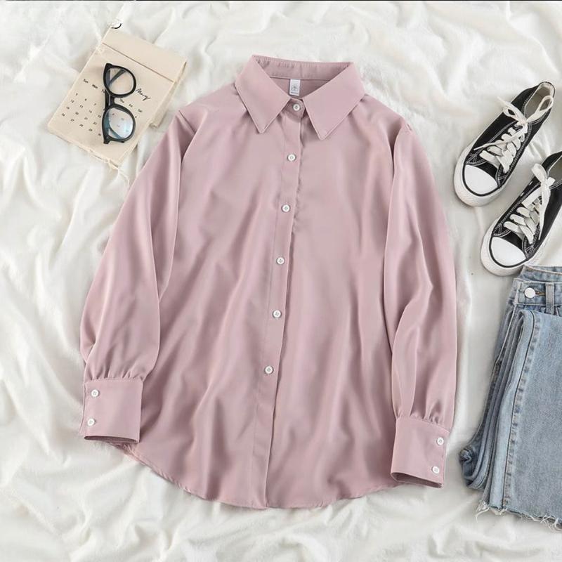 Шифоновая рубашка, женские классические ретро корейские офисные женские элегантные повседневные топы большого размера