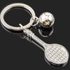 Металлический брелок для ключей «Бадминтон», имитация 3D-кулона «Бадминтон», подвеска для спортзала