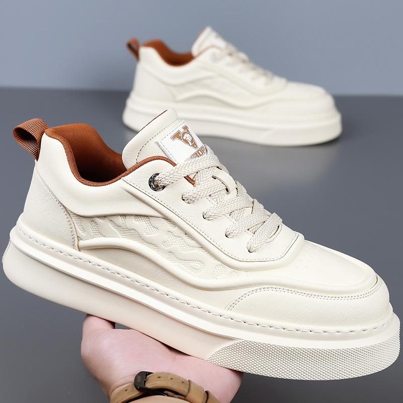 Весна и Осень новая мужская легкая повседневная кожаная обувь мужская ручной работы онлайн спортивный стиль универсальные кеды