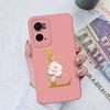 For OPPO A72 A73 A74 A75 A76 A77 A78 A79 A83 A91 Case Cover Luxury Flower Letters Shockproof Screen Protector Matte Soft Silicone For OPPO Bumper