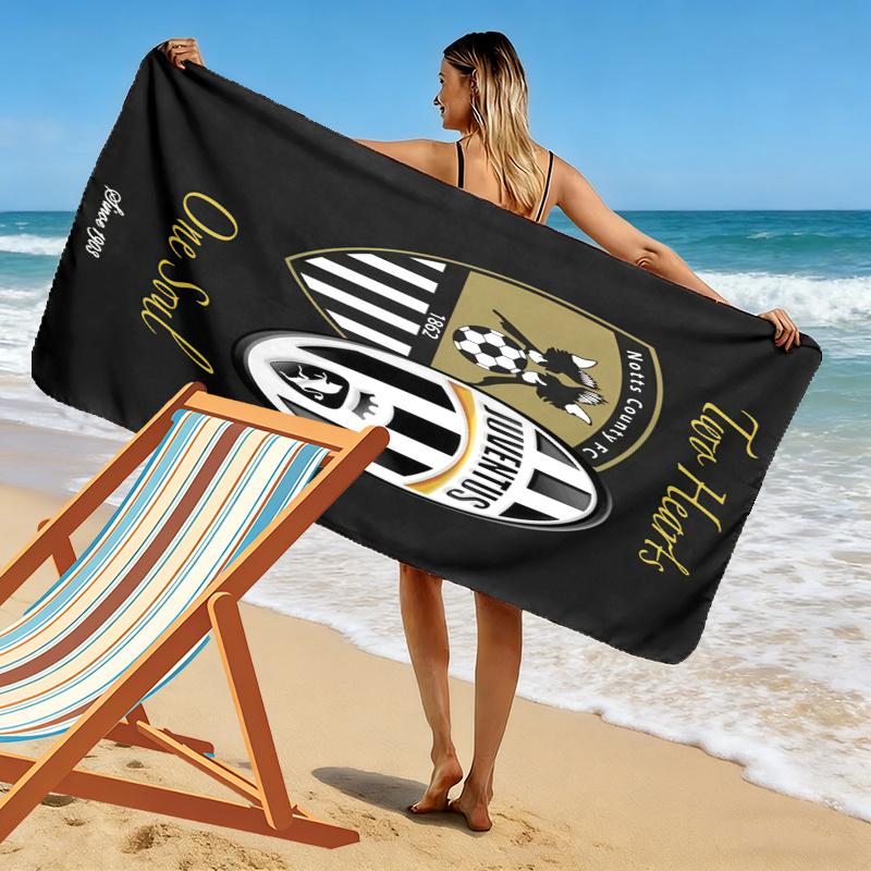 Notts County Towel, Large Soft Quick Dry Towel for Beach Camping Swimming