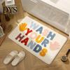 Decorative Bedroom Floor Mat Modern Bath Mat, Absorbent Non-Slip Bathroom Rug, Fun English Letters, Water Foot Pad Machine Washable Cozy Rug
