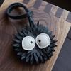 Black Coal Balls Handmade Leather Car Key Bag Pendant Personalized Niche Cute Simple Female Tide Key Chain