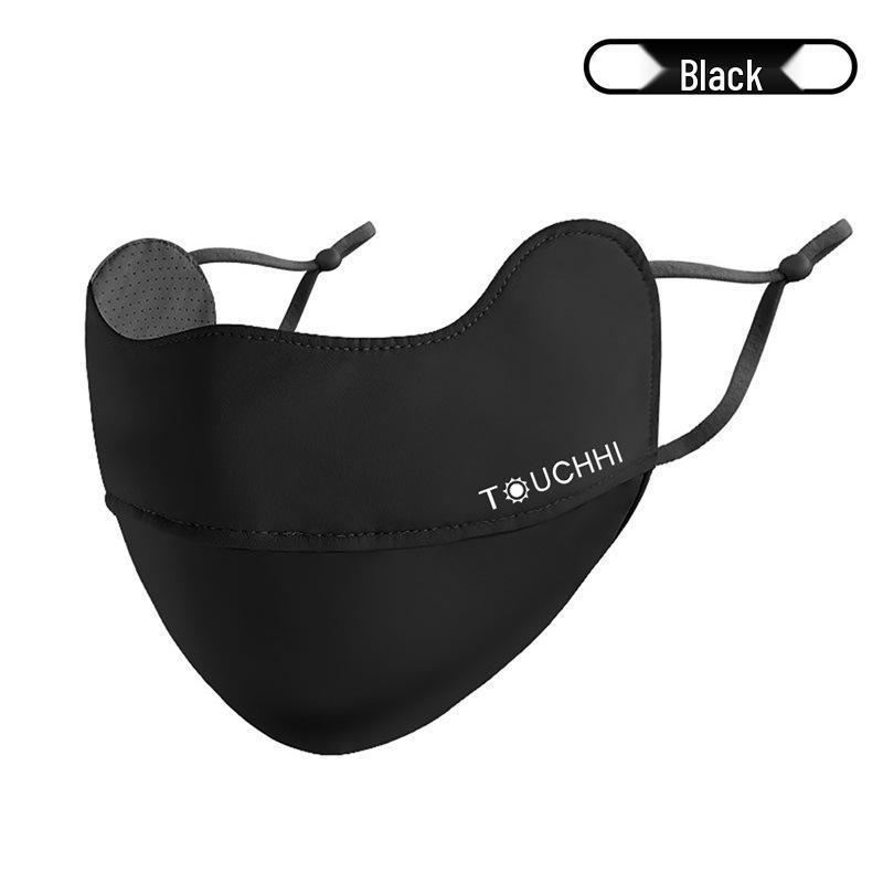 Женская маска для лица от солнца из ледяного шелка с 3D-защитой для глаз - Дышащая, тонкая и румянец для езды на велосипеде на открытом воздухе