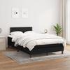 Maison Exclusive - Sommier à lattes de lit avec matelas noir 120x190 cm tissu