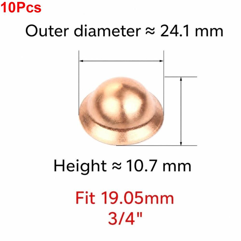 Copper Flared End Cap Dome Shape AC Copper Cap Refrigerator Pipe Cap Refrigerator Use