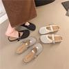 Baotou Half Slippers Women's Summer Wear New with Skirt One Pedal Mesh Fisherman Single Shoes Cool Slippers