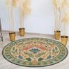 Avian-inspired Home Decoration Mat Washable Floral Round Turkish Distressed Large Area Rug Rugs For Living Room Bedroom