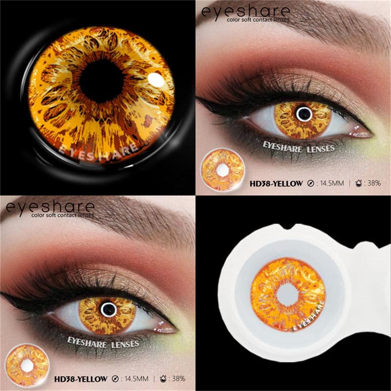 1 Pair Anime Colored Lens for Eyes Cosplay Purple Lenses Colorful Pupils Blue Eye Lens Red Lenses Yearly Yellow Lenses