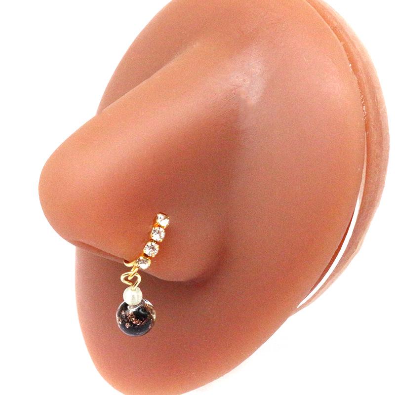 Gaby Cat Head Nose Stud with Butterfly, Five-Star, and Crown Designs - Piercing Jewelry