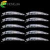 20pcs HENGJIA Blank Hard Bait Minnow 12cm 12g Laser Angler's Unpainted Fishing Lures Wobblers