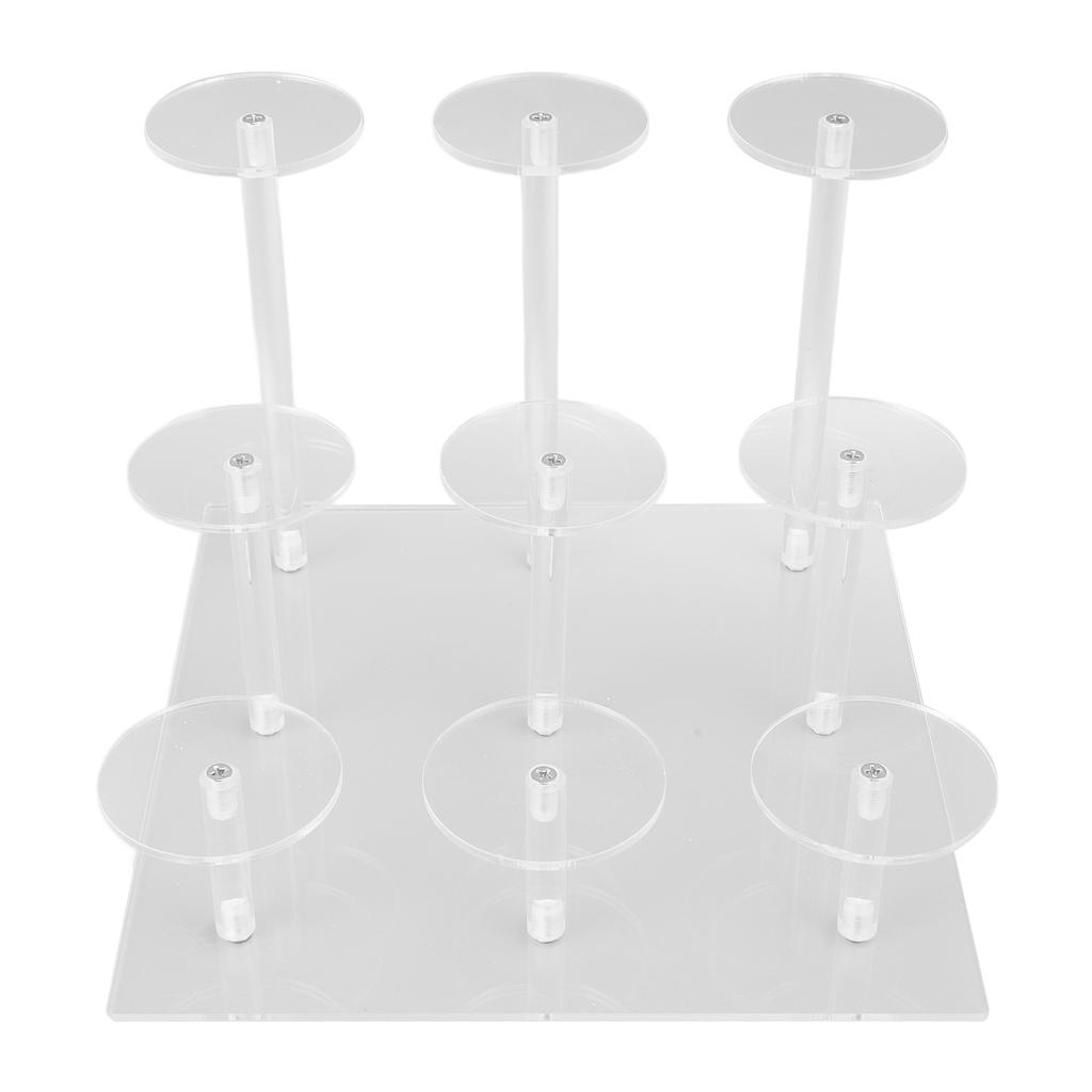 Display Riser Shelf Clear Acrylic Cake Stand Multifunctional for Cupcakes Jewelry Cosmetics Christma