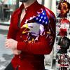 2023 European and American New Style Men's Fashion Printed Animal Print Long-sleeved Shirts, Men's Casual Tops.