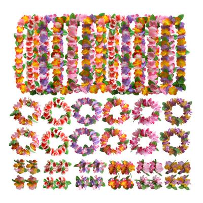 Практичные яркие цвета, дышащие сувениры для вечеринки, праздник, свадьба, пляж, день рождения, украшения, набор леев для пляжа, гавайские браслеты