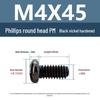 Yigu Black Nickel Carbon Steel PM Phillips Round Head Screws m2-m4 Pan Head Machine Screws for Electronics