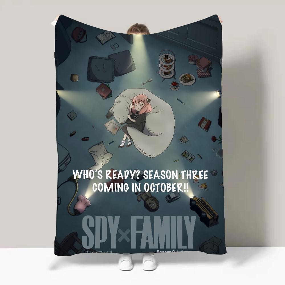 ГОРЯЧЕЕ АНИМЕ S-SPY X FAMILY Дизайн одеяла Легкое Для общежитий, Дневного сна, Гостиной, Офиса, Дивана, Всесезонное