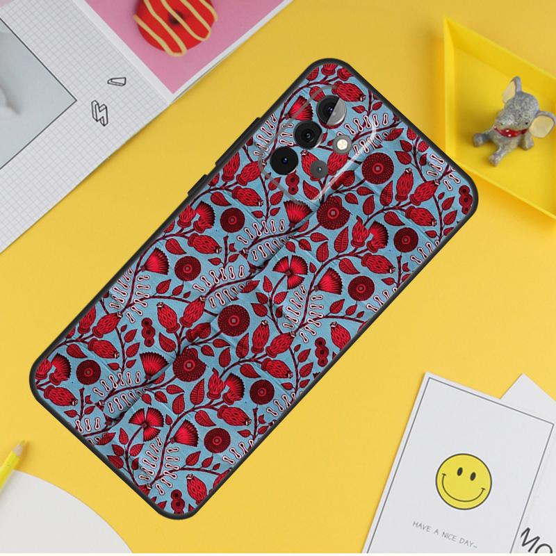 Чехол для телефона из ткани с африканским восковым узором для Samsung Galaxy A53 A33 A13 A12 A32 A52 A14 A34 A54 A15 A25 A35 A55 A71 A51