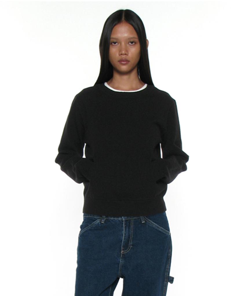 PARTIMENTO WOMEN Pwc Two-Way Pocket Knit Crew_Black