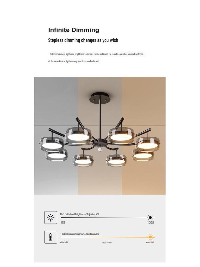 Итальянская минималистичная дизайнерская люстра - 2025 Высококлассный стиль легкой роскоши для гостиной