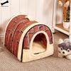 Large Pet Dog Bed Cat House Cave Comfortable Print Stars Kennel Mat For Pet Puppy Winter Summer Foldable Cat Bed Pet Supply