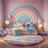 2x2m Super Soft Plush Round Rug Mat Fluffy White Carpets for Living Room Home Decor Bedroom Kid Room Decoration Salon Thick Pile Rug