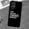 Чехол 'Ешь, спи, Формула 1, повторяй' для OPPO Reno 8 7 Lite 6 5 4 3 8T 2Z 4Z 5Z Find X5 X3 X2 Lite Neo X6 Pro Задняя крышка