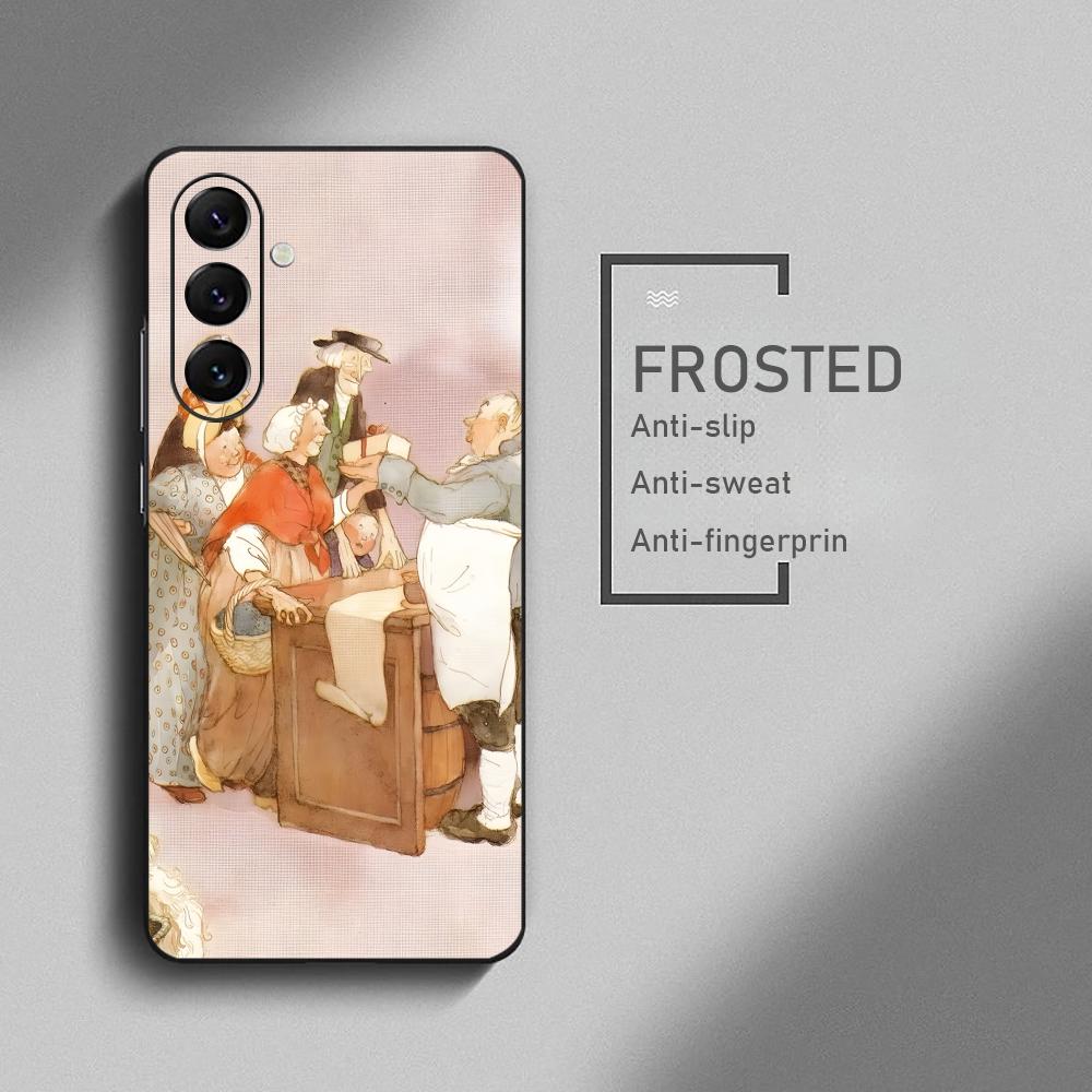 Lizbeth Zwerger Art Draw Phone Case For Samsung Galaxy S26 S25 S24 S23 S22 S21 Plus Ultra Note20 Soft Black