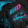 Initial D Itsuki Fujiwara T-Shirt Anime Manga Movie Unisex Black Shirt All Size