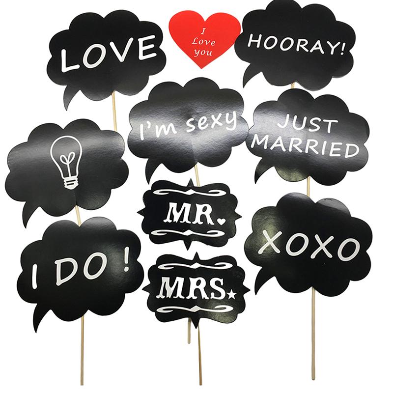 Wedding Decor Photo Booth Props Diy Mustache Lips Glasses Team Bride Groom Mr Mrs Bridal Shower Decor Hen Party Supplies