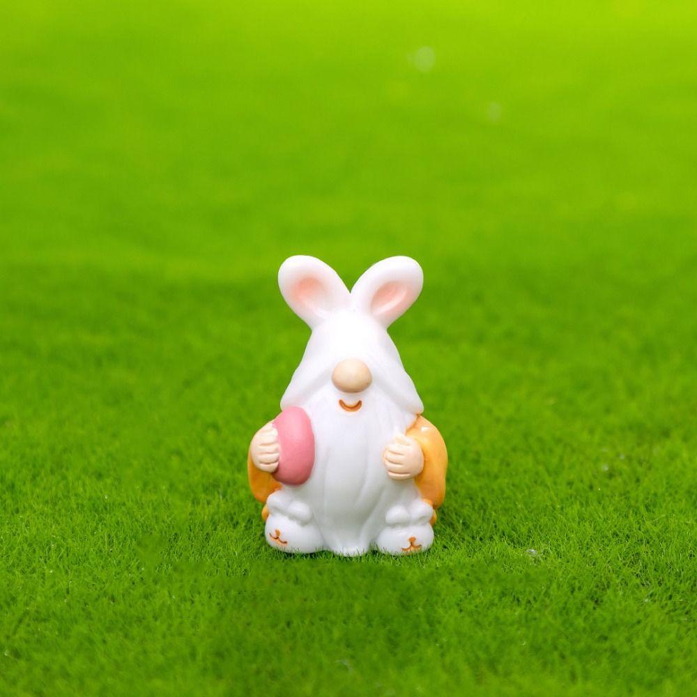 Миниатюрные безделушки из смолы, пасхальная мультяшная статуэтка гнома, подарок, мини-фигурка пасхальных гномов