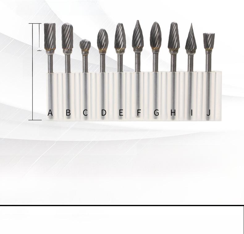 Аксессуар для шлифовальной машины с вращающимся напильником из карбида вольфрама - головка фрезы с одним и двумя зернами