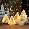 Christmas Retro Night Light Vintage Ambient Wind Lights Luminous Window Tabletop Ornaments for Bedroom Desktop Decor