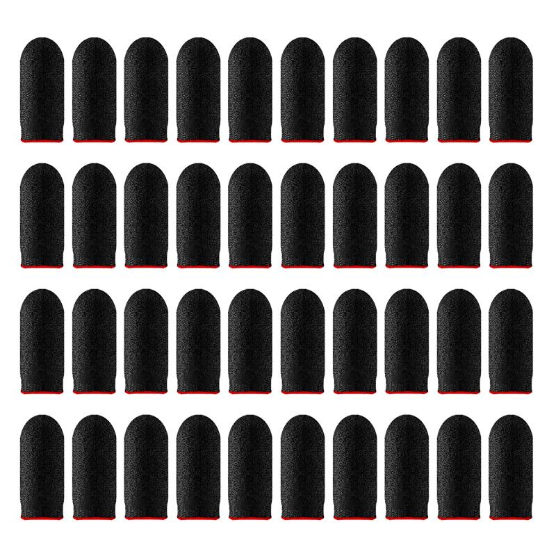 20pair 40pcs Fingertips For Game PUBG Mobile Anti Slip Finger Glove Game Controller Finger Sleeve For Touch Screen Mobile Gaming