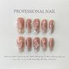 HANDMADE Artificial Nail Camellia Gradient Lotus Color Phototherapy Nails Reusable and Removable Nails