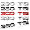 EPYFH1 1Pcs 3D Metal 230 280 300 330 380 TSI Fender Tail Car Logo Side Badge Rear Trunk Emblem Sticker For VW Golf Jetta Passat MK4 MK5