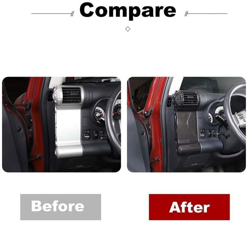 For Toyota FJ Cruiser 2007- ABS Car Side Air Outlet Frame Air Conditioner Air Outlet Frame Interior Accessories