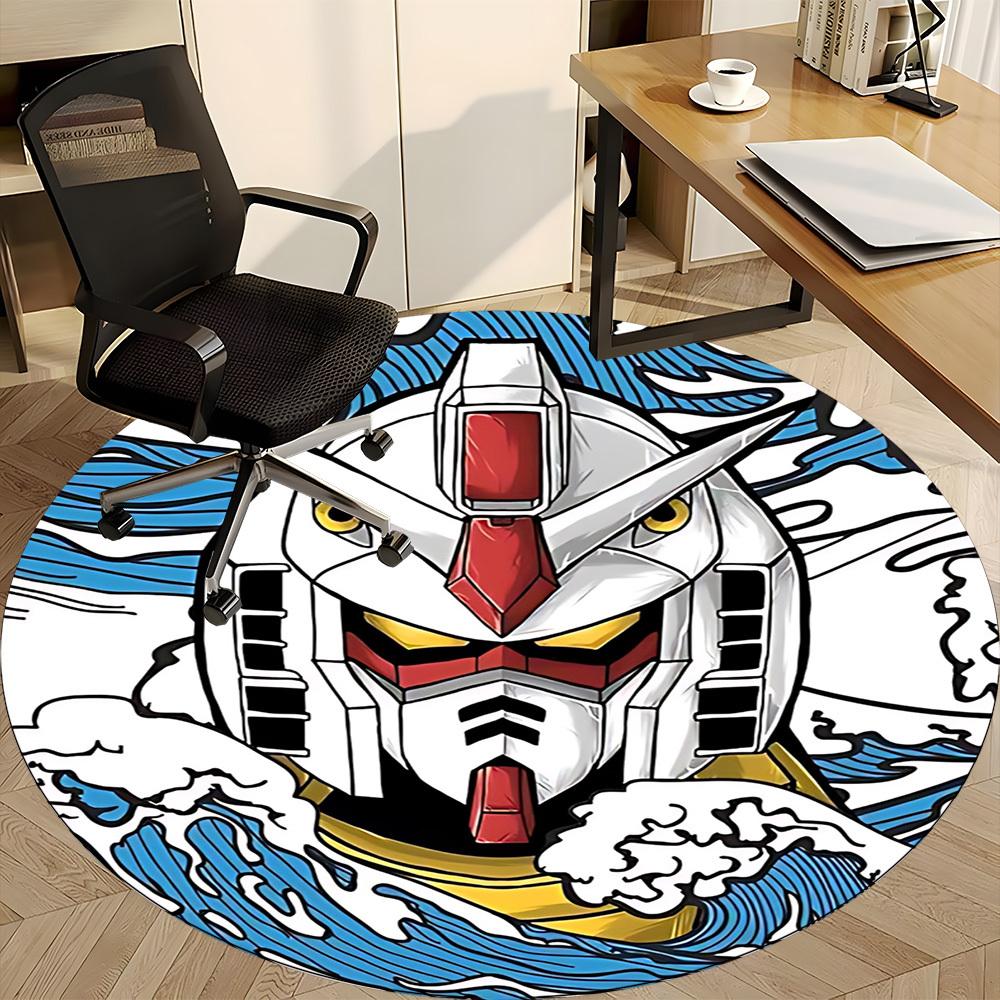 1 шт. Круглый коврик для офиса Mobile Suit Gundam, нескользящий, мягкий и прочный офисный коврик для декора интерьера, идеально подходит для офиса yy250915100