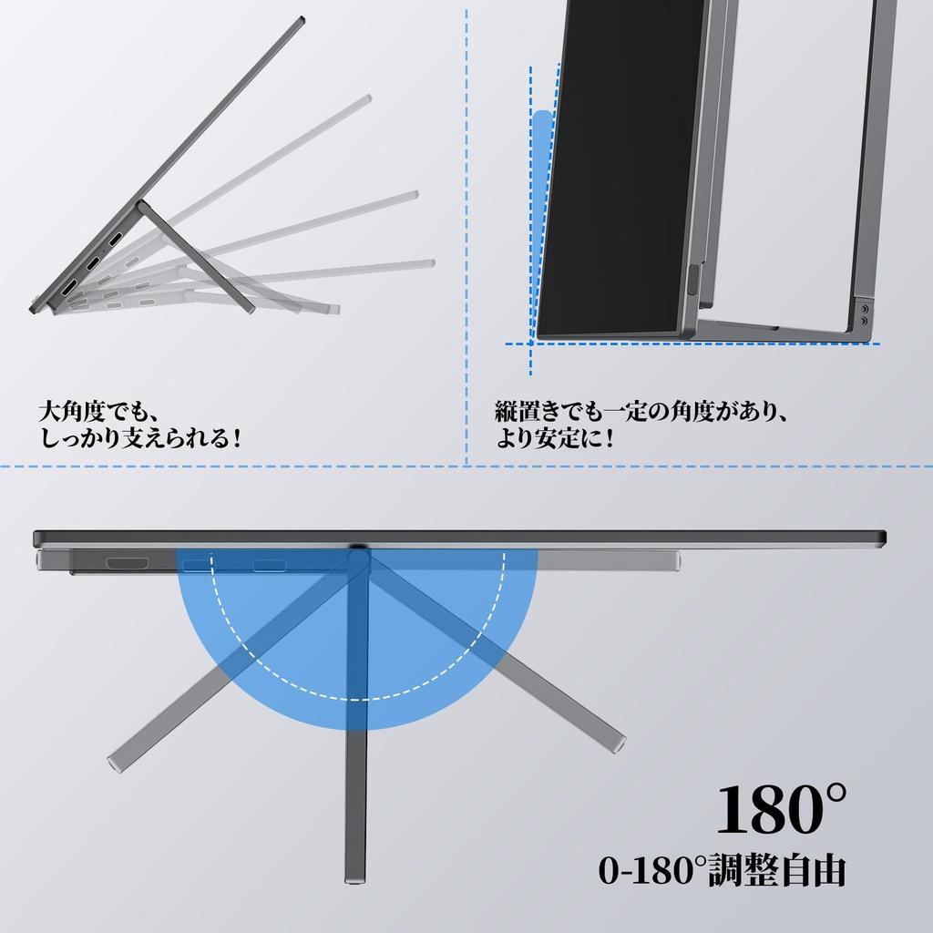 Mobile Monitor Mobile Display Inch Organic EL OLED Panel Cocopar Wide Color Gamut 450NIT High Brightness Contrast Ratio Storage Case Included