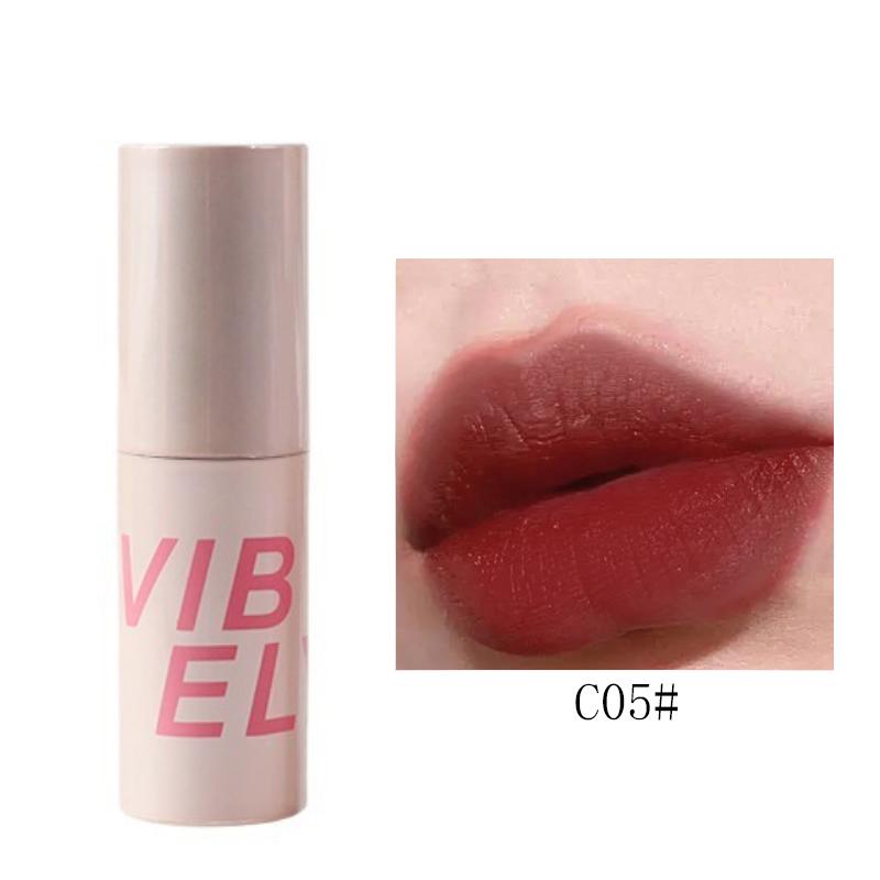 VIBELY Small Chubby Dun Velvet Matte Matte Lip Slime Burst Students Affordable Lip Glaze Lipstick