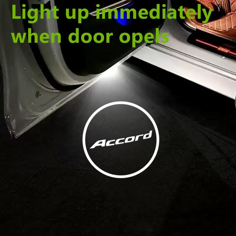 2PCS Car Door Welcome Light HD Wireless Projector Lamps Accessories For Honda Accord 10th 9th 2019 2020 2021 2022 2023 2024