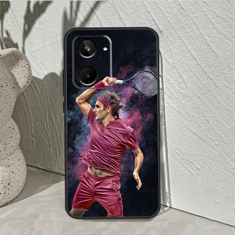 Tennis Roger Federer RF For Realme C55 C53 C67 C75 C71 C61 C33 C63 C51 C65 10 11 12 13 14 Pro Plus GT7 15 Pro Case