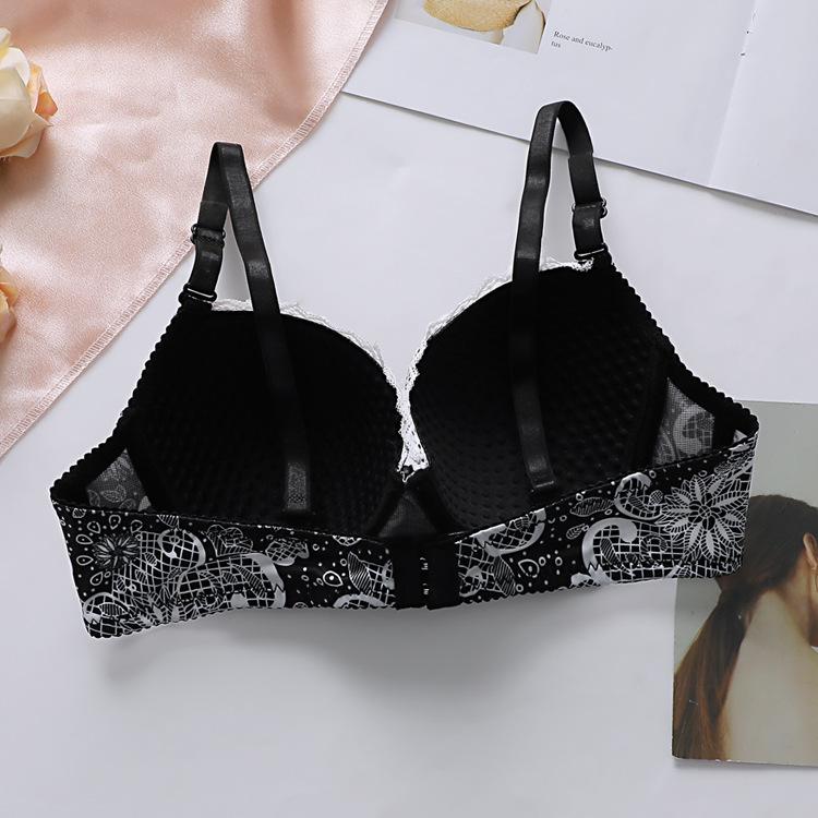 Модный бюстгальтер для молодых девушек, нижнее белье с эффектом пуш-ап, регулируемый бюстгальтер, сексуальное нижнее белье с принтом