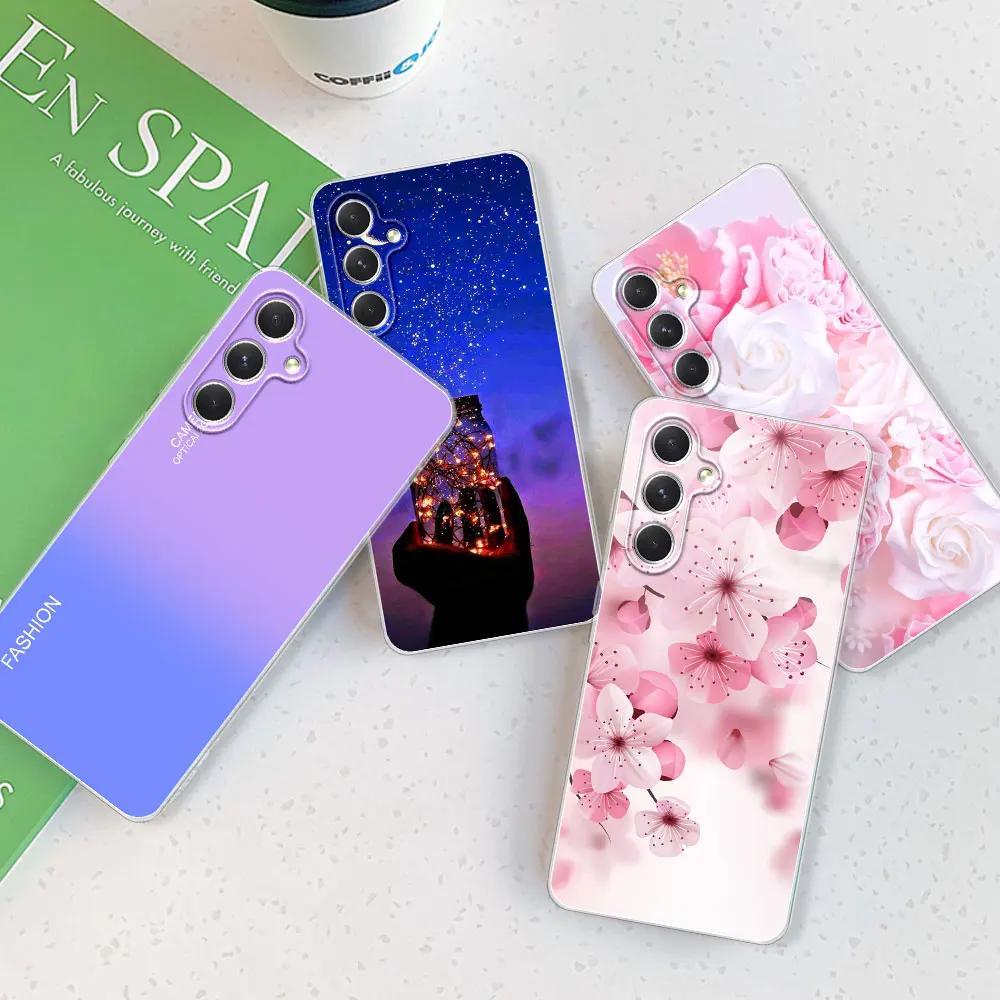 Чехол для Samsung F34 5G Чехол для Samsung Galaxy M34 5G Прозрачный Мягкий Силиконовый Чехол для Телефона для Samsung M54 F54 A54 A34 A24 A14 Coque